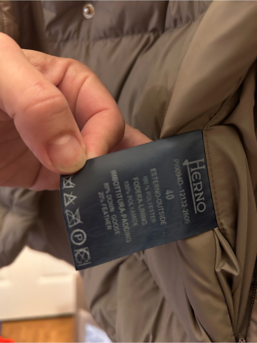 Herno Taupe Waterproof Jacket Size 40 - Picture 6 of 11